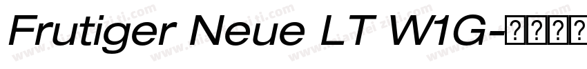 Frutiger Neue LT W1G字体转换